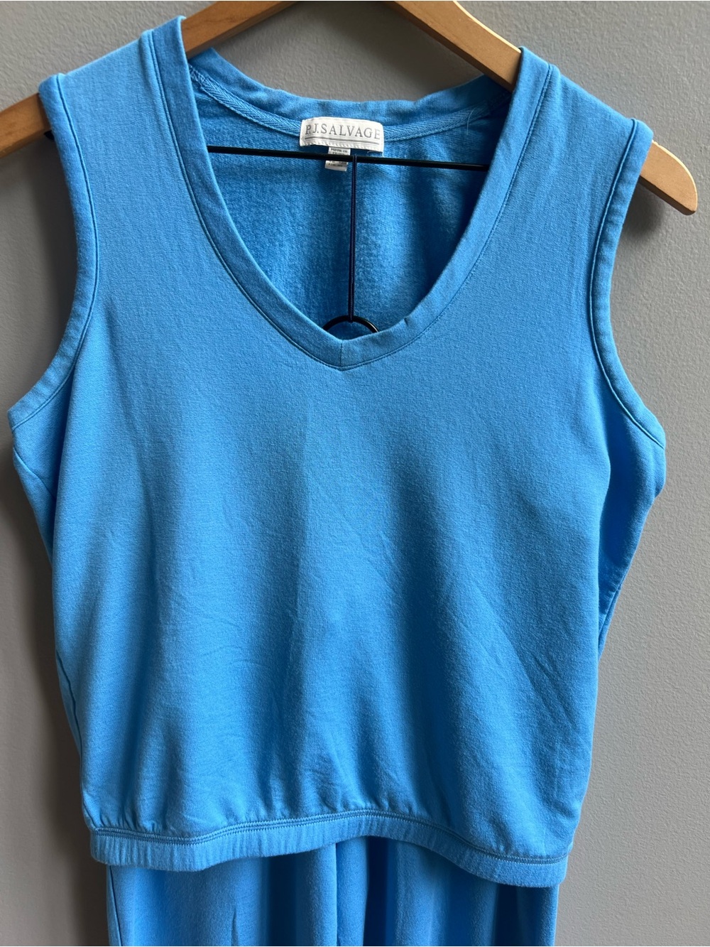 PJ Salvage Women's Cozy V-Neck Tank and Lounge Pants Set Electric Blue XS - Picture 3 of 11